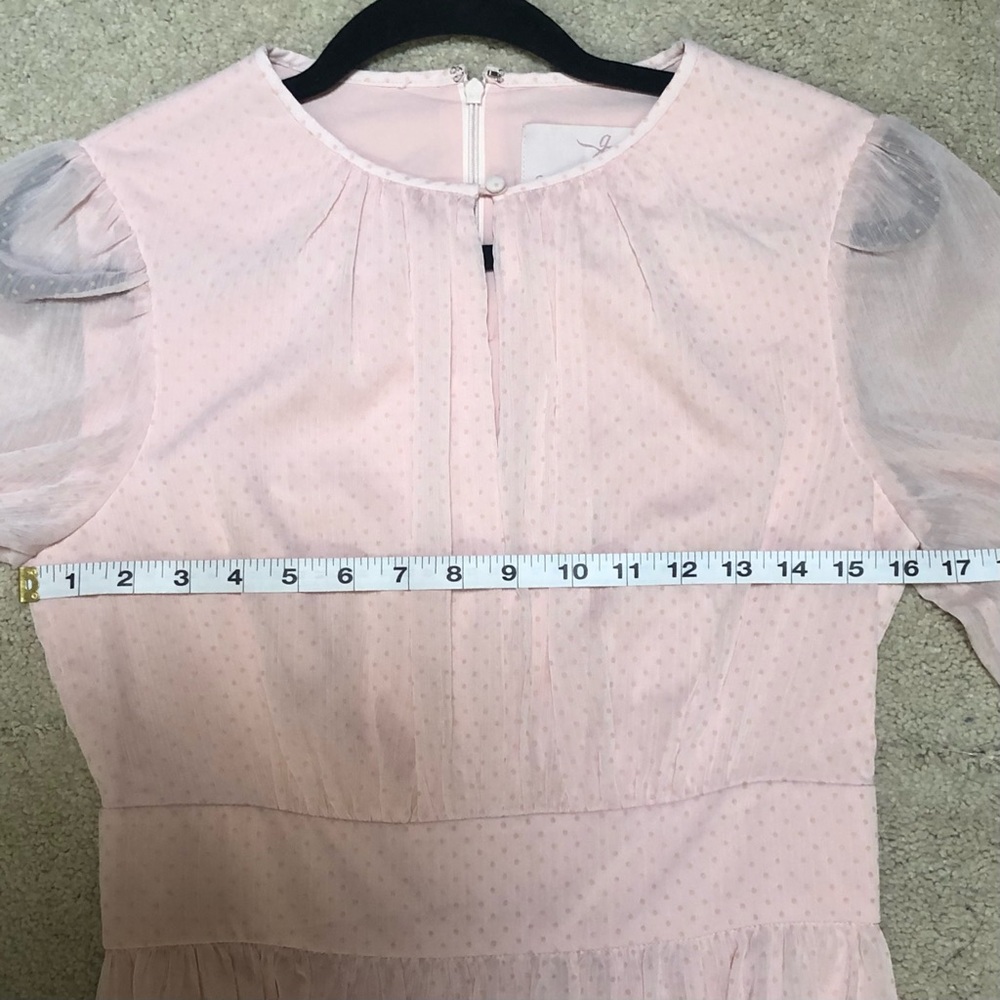 Louise Swiss Dot Sheer Tie Sleeves dress - Picture 2 of 6